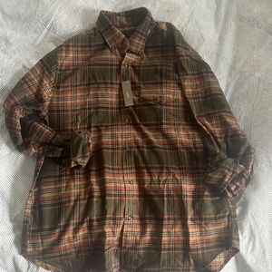 J.Crew Men’s plaid cotton flannel size L - NWT!
